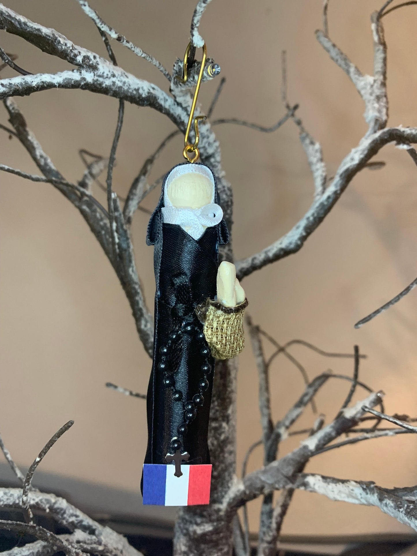 St. Jeanne Jugan Wooden Doll Ornament