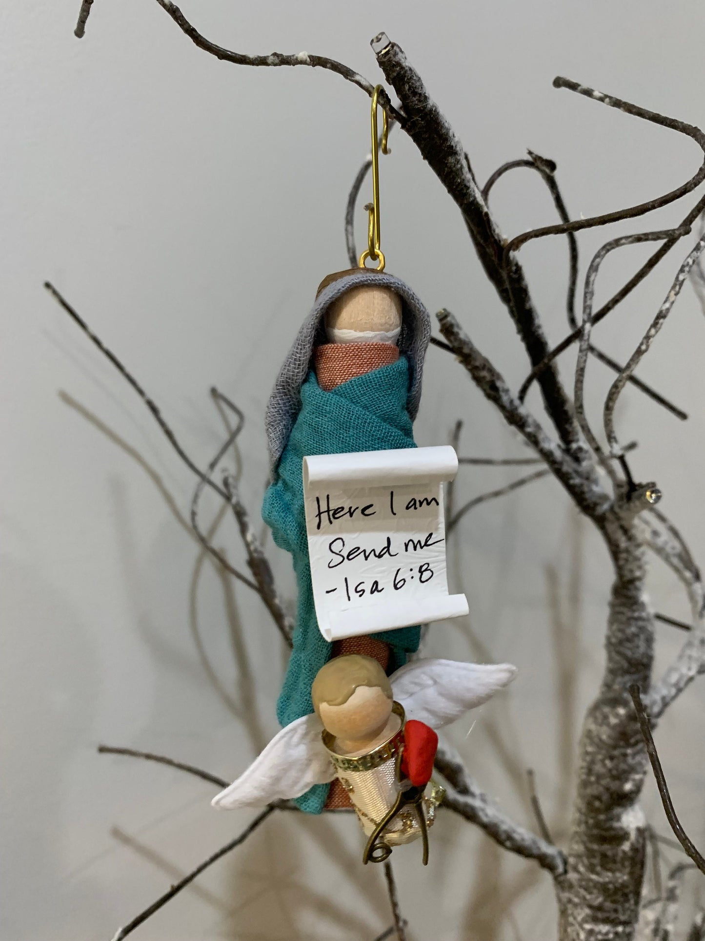 Old Testament Isaiah Wooden Doll Ornament