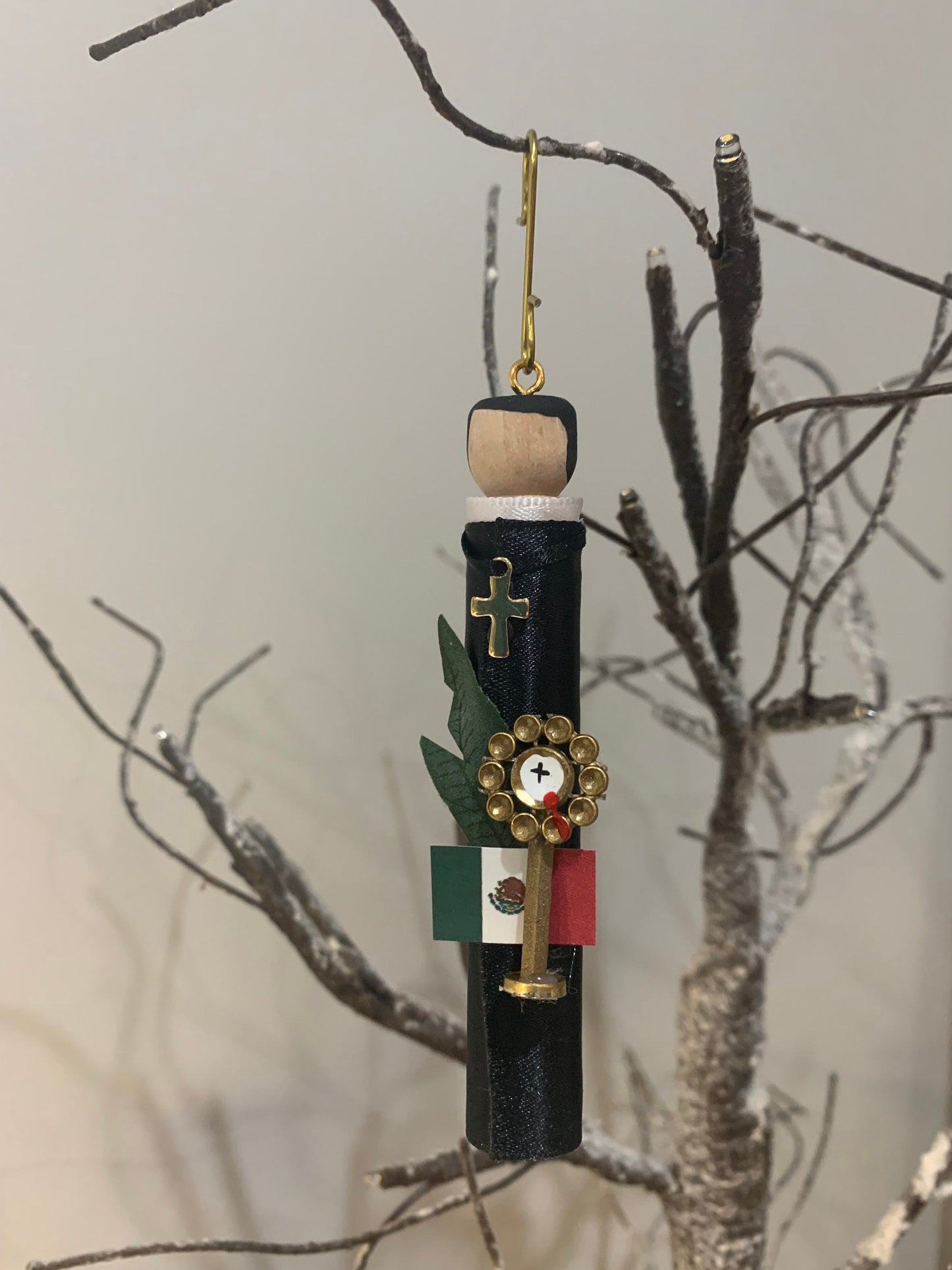 San Pedro (St. Peter) de Jesus Maldonado Lucero Wooden Doll Ornament