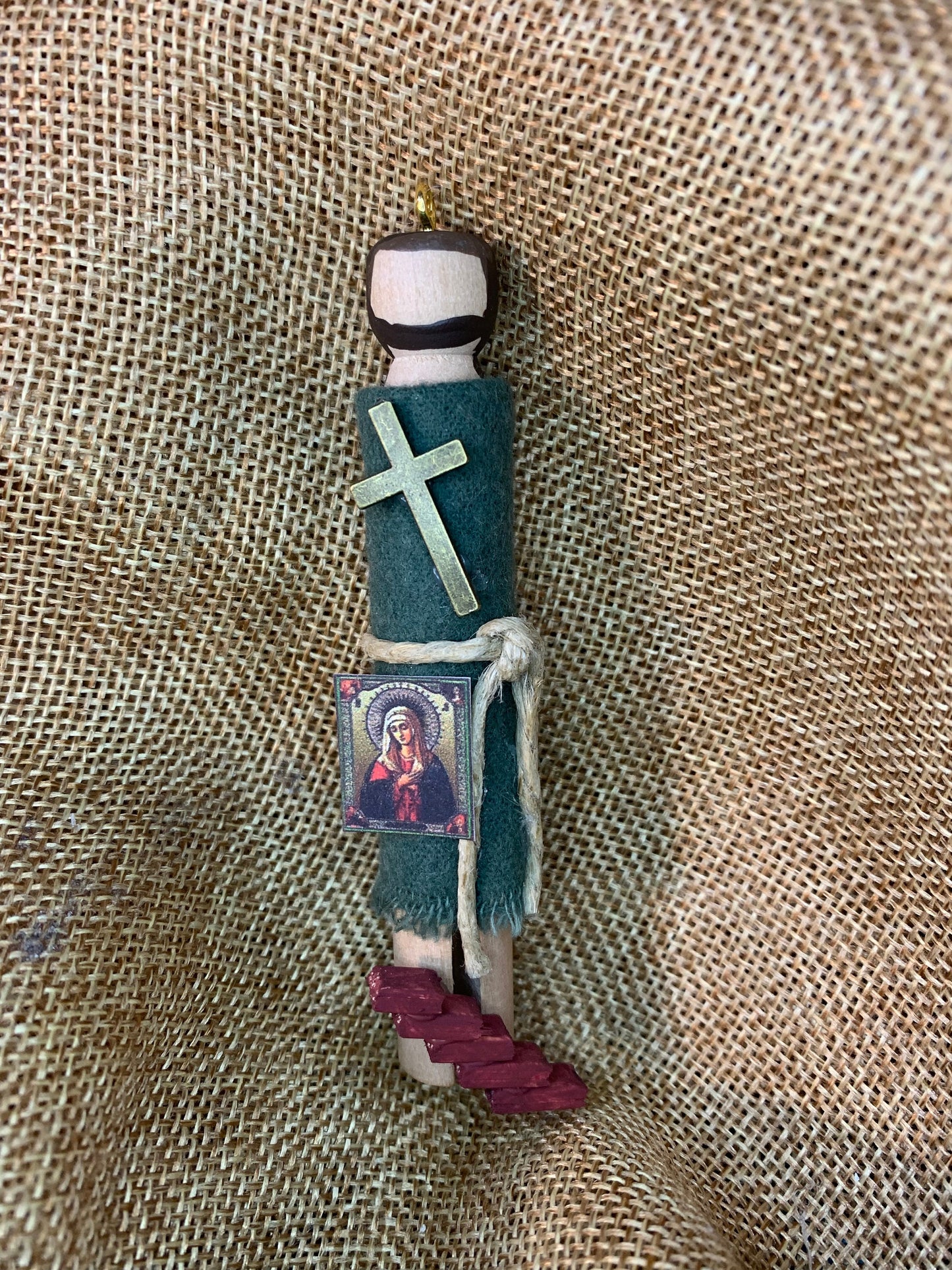 St Alexius Wooden Doll Ornament