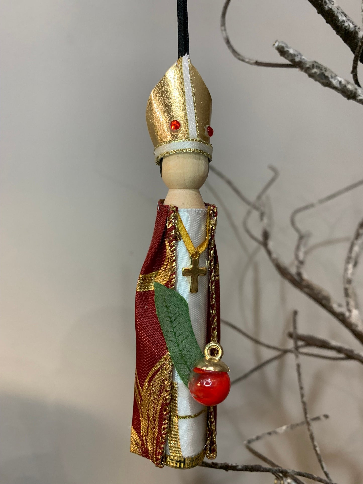 St Januarius Wooden Doll Ornament