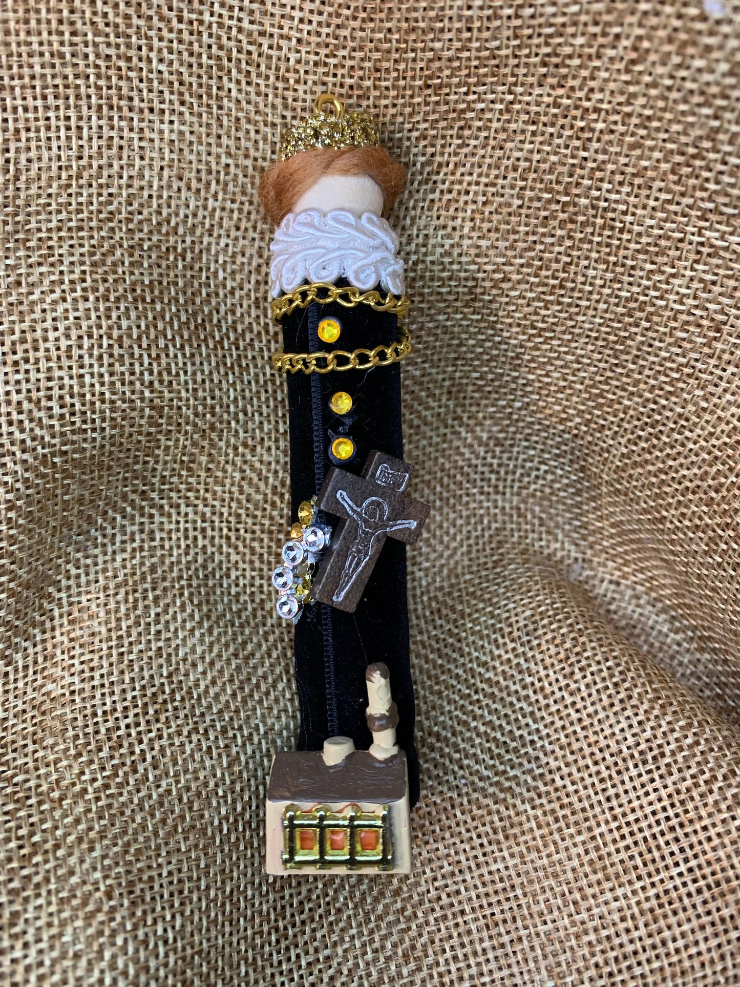 Blessed Margaret of Lorraine Wooden Doll Ornament