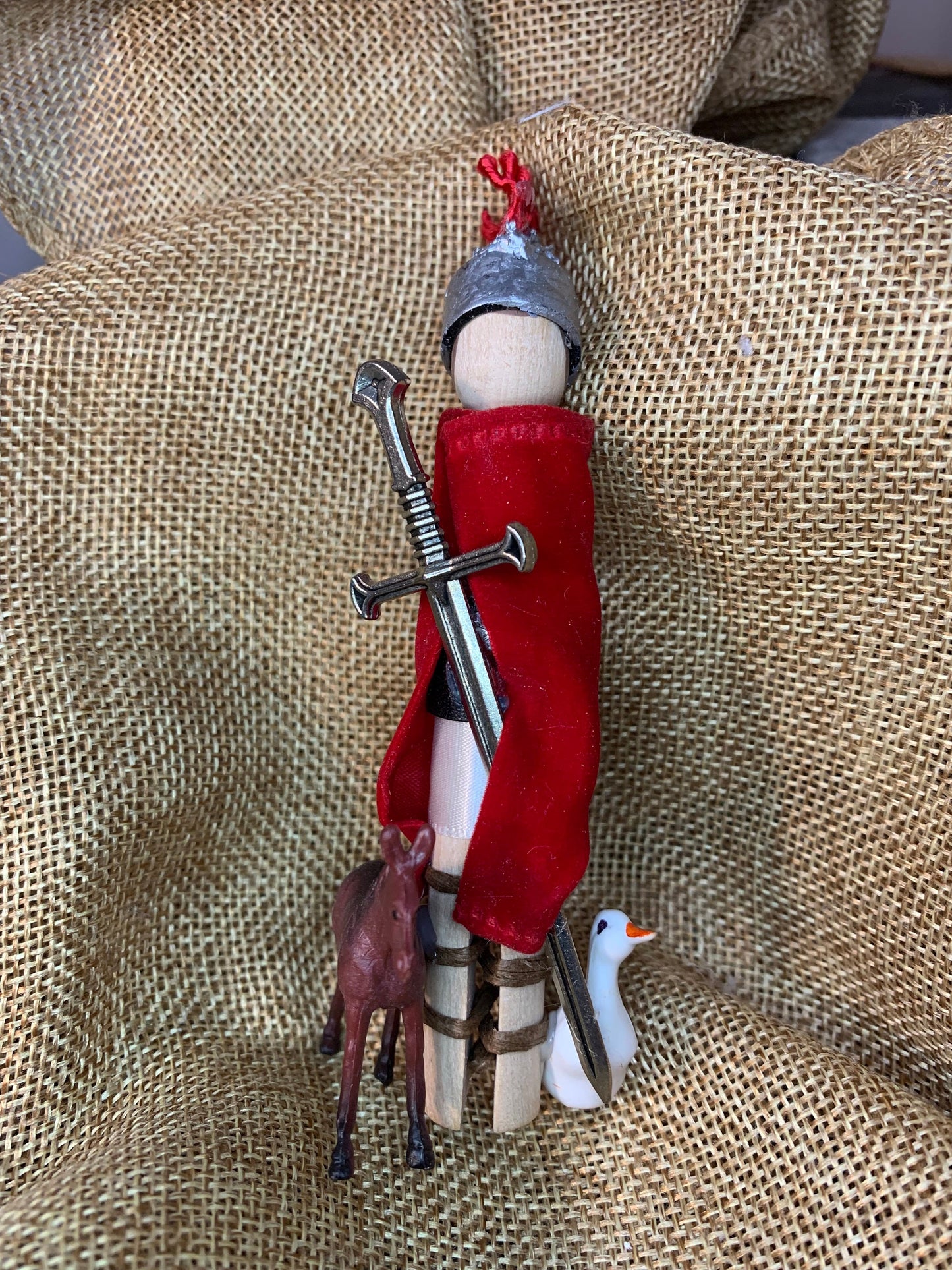 St. Martin of Tours Wooden Doll Ornament