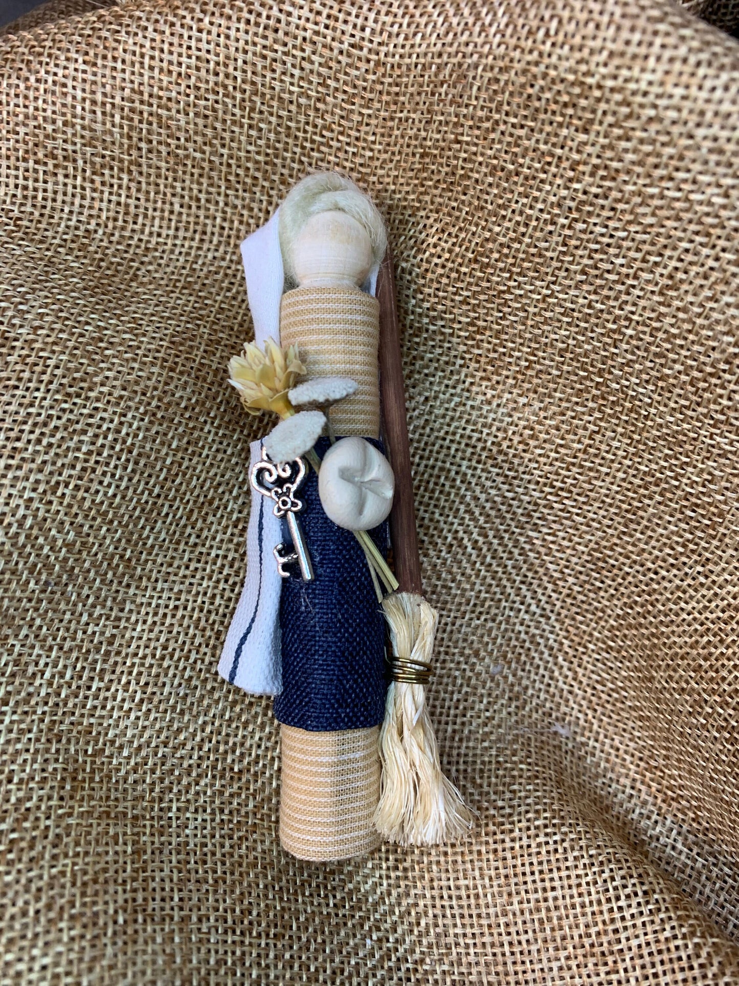 St Zita of Lucca Wooden Doll Ornament