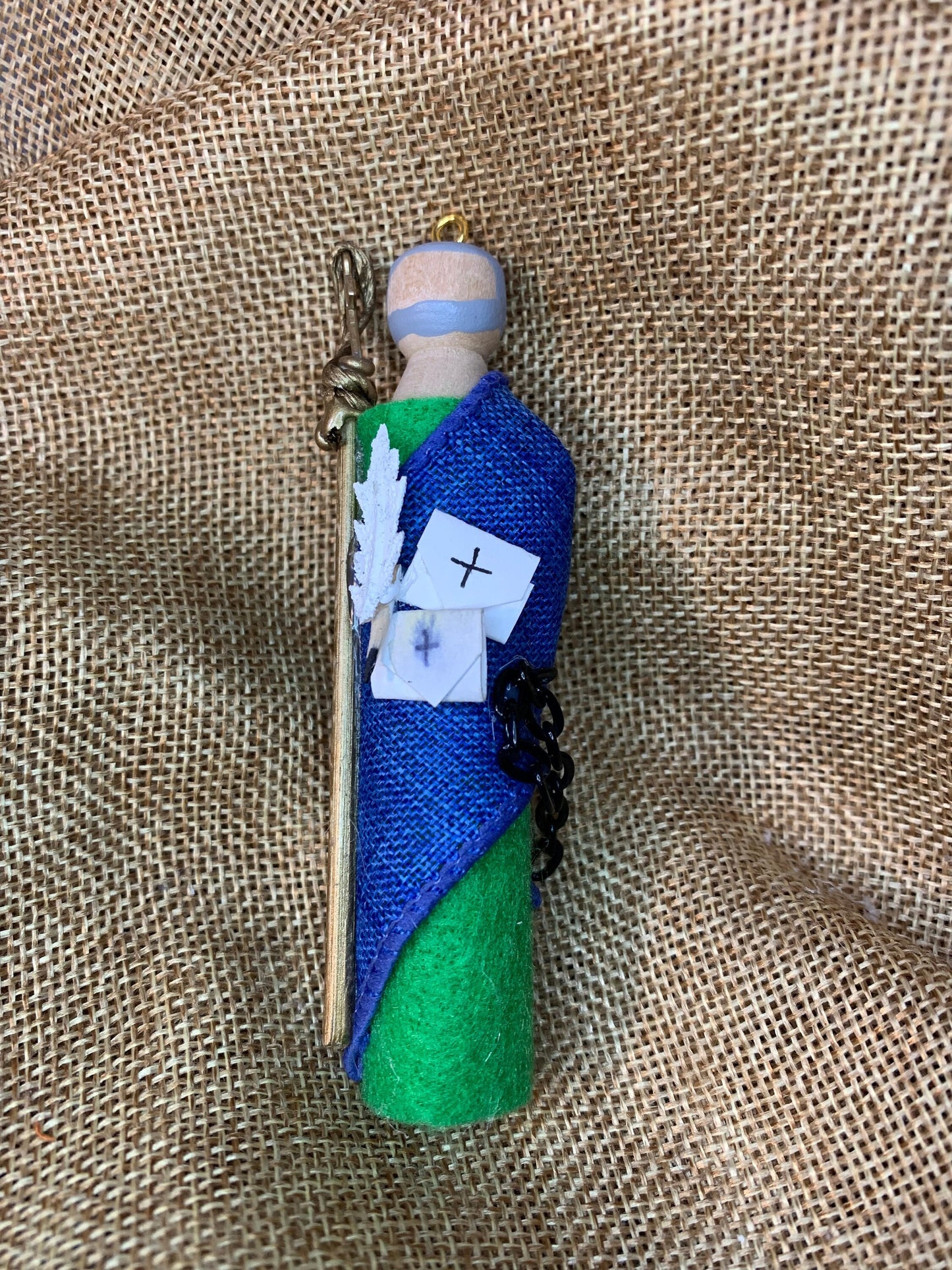 St Silas Wooden Doll Ornament