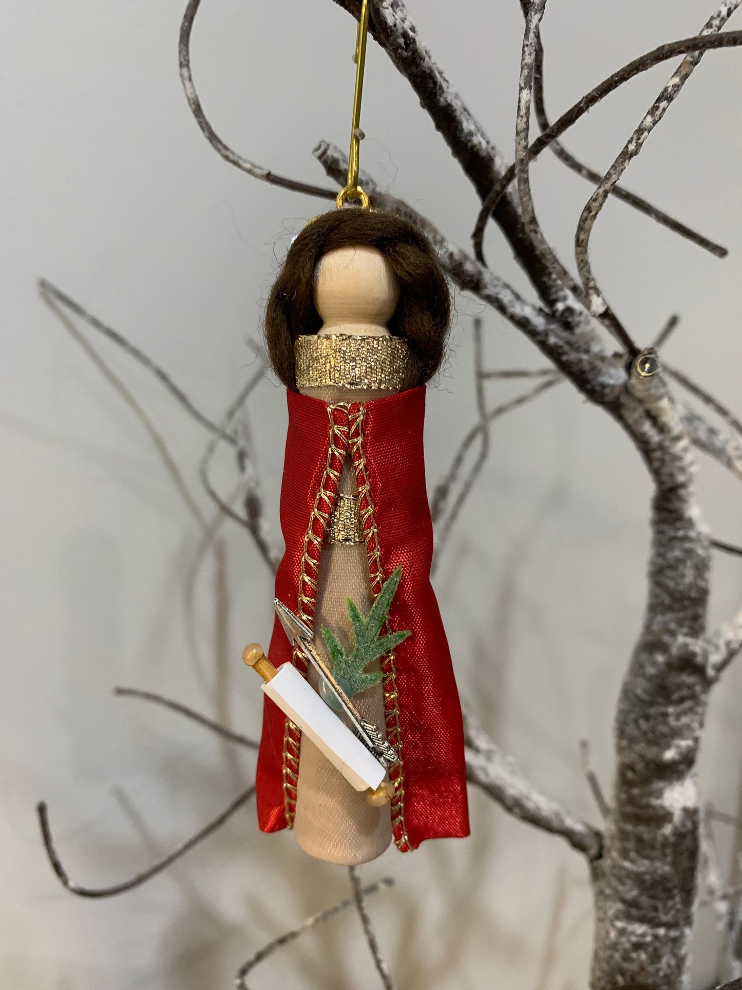 St Irene Wooden Doll Ornament