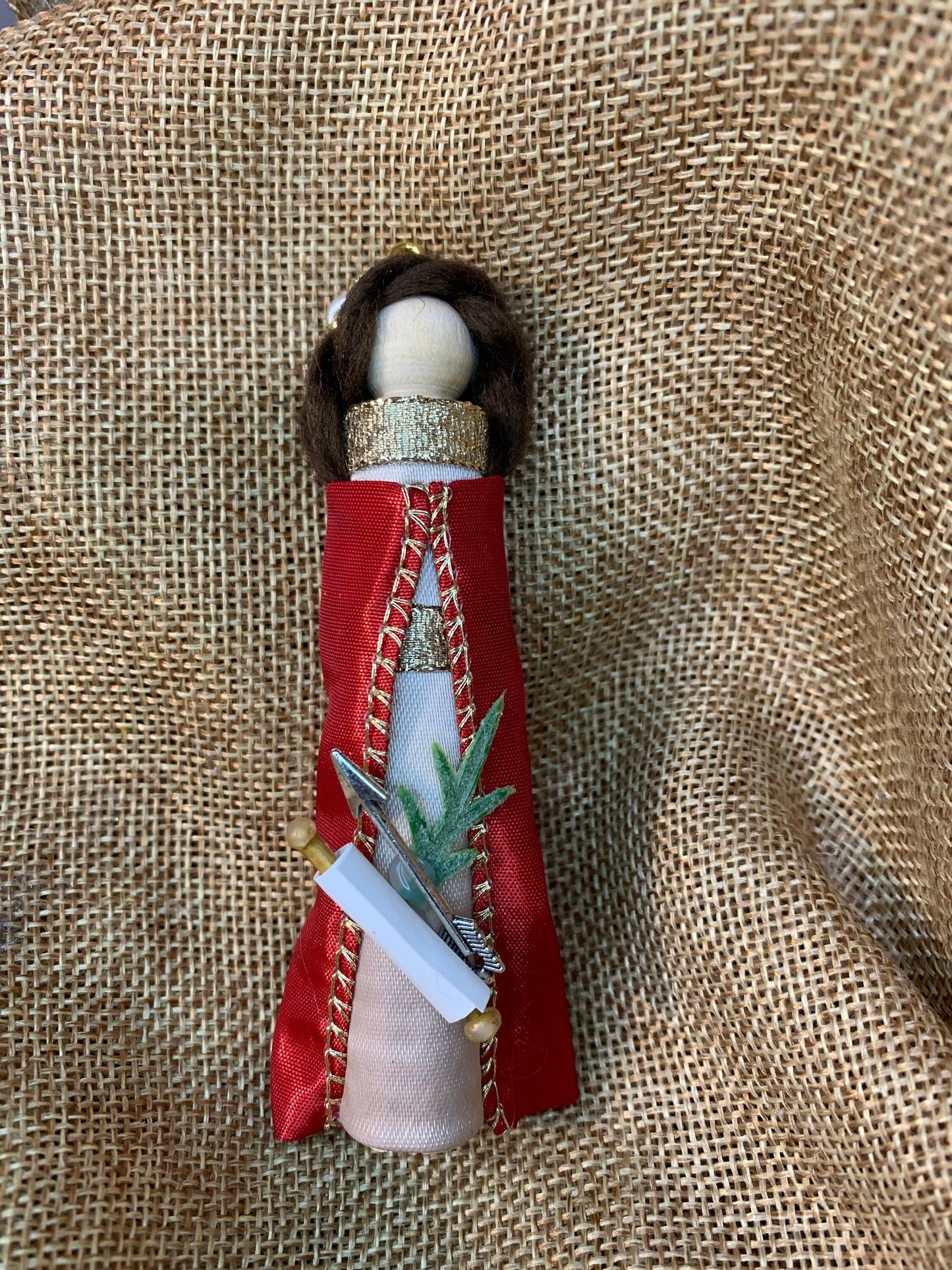 St Irene Wooden Doll Ornament