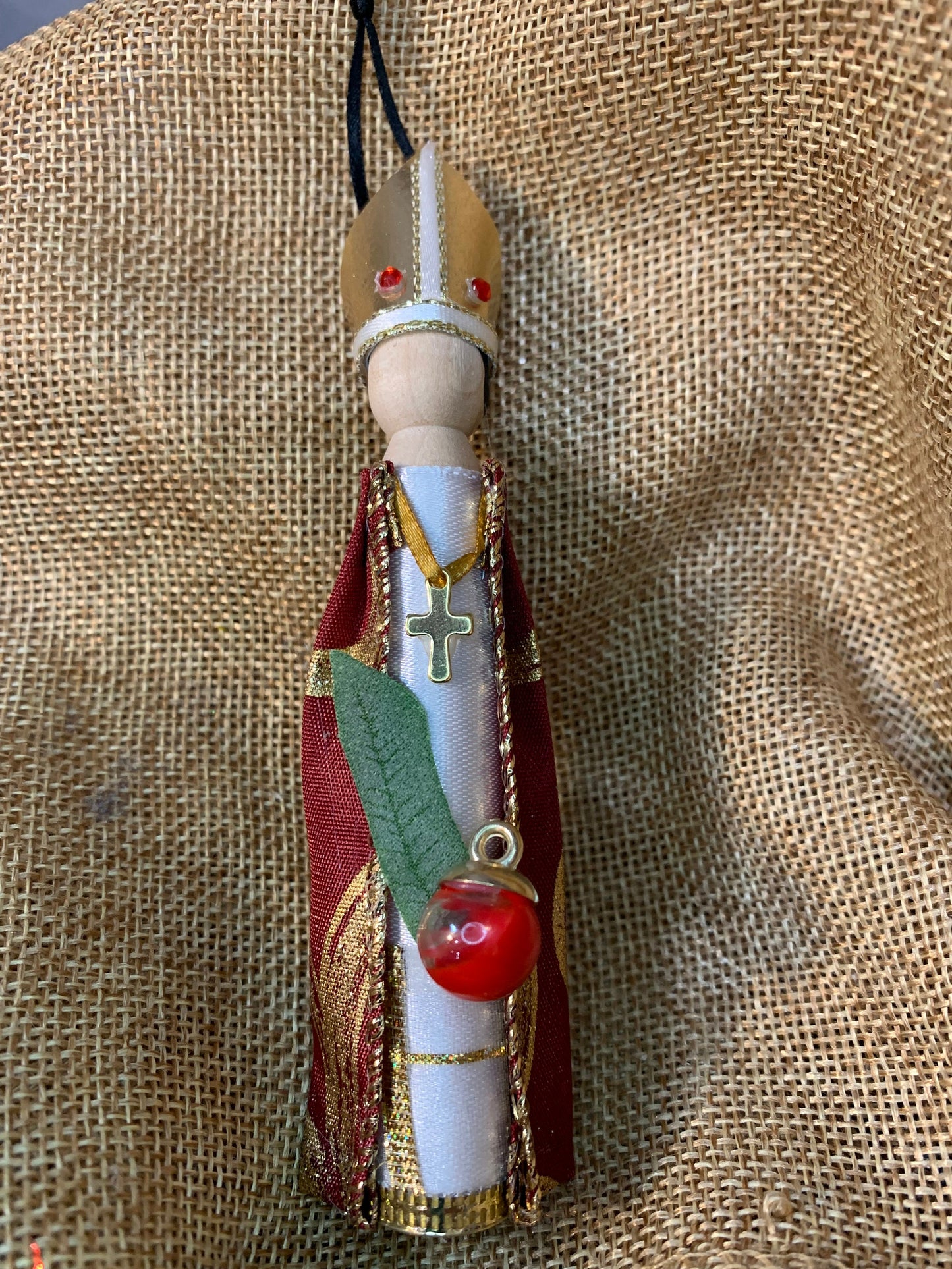 St Januarius Wooden Doll Ornament