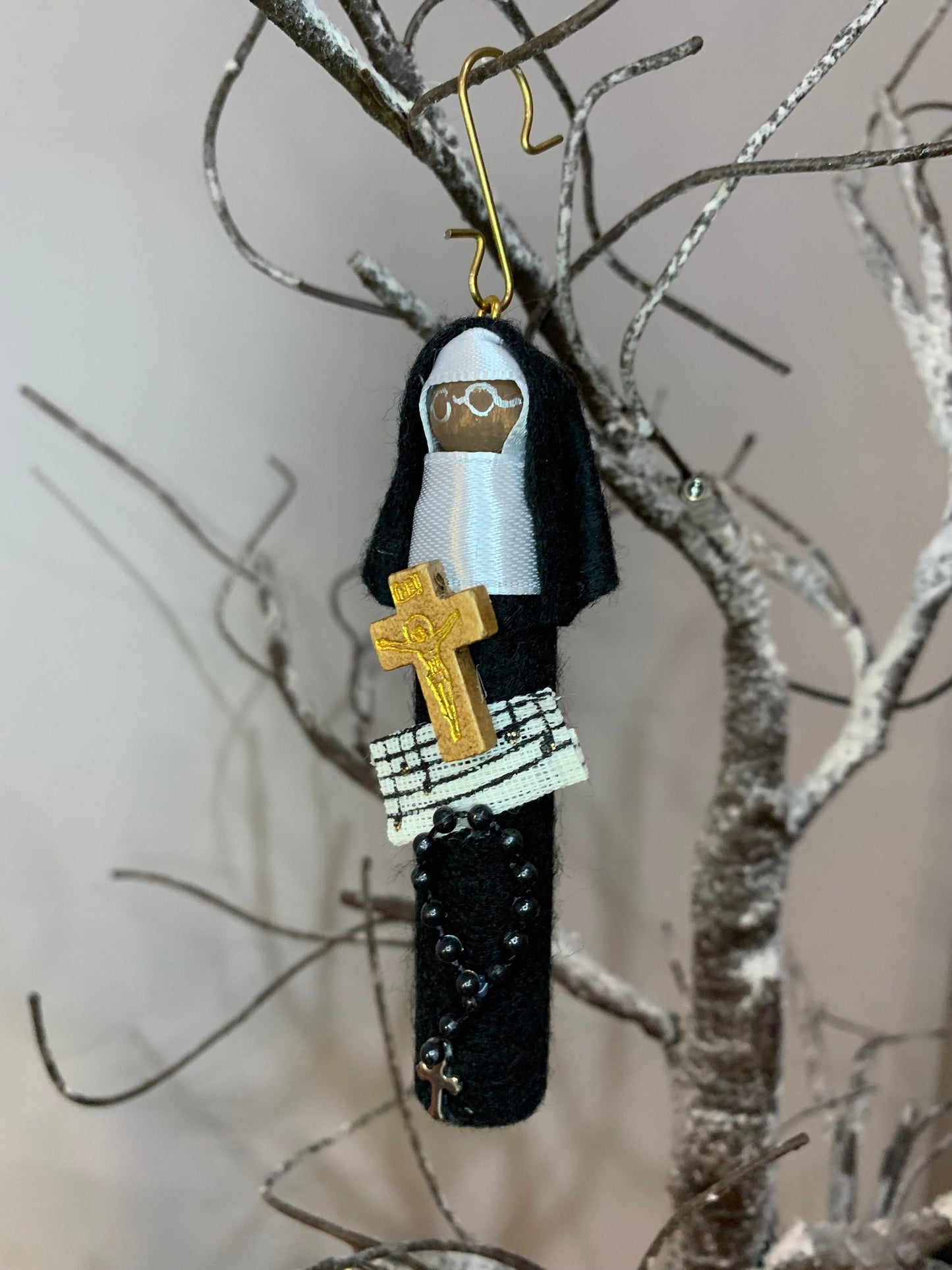 Sr. Wilhelmina Lancaster Wooden Doll Ornament