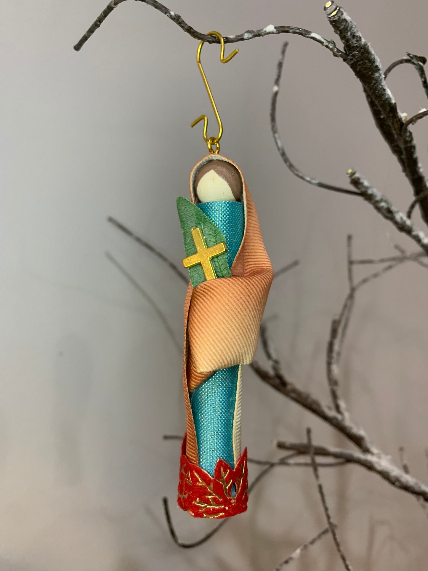 St Zoe of Rome Wooden Doll Ornament