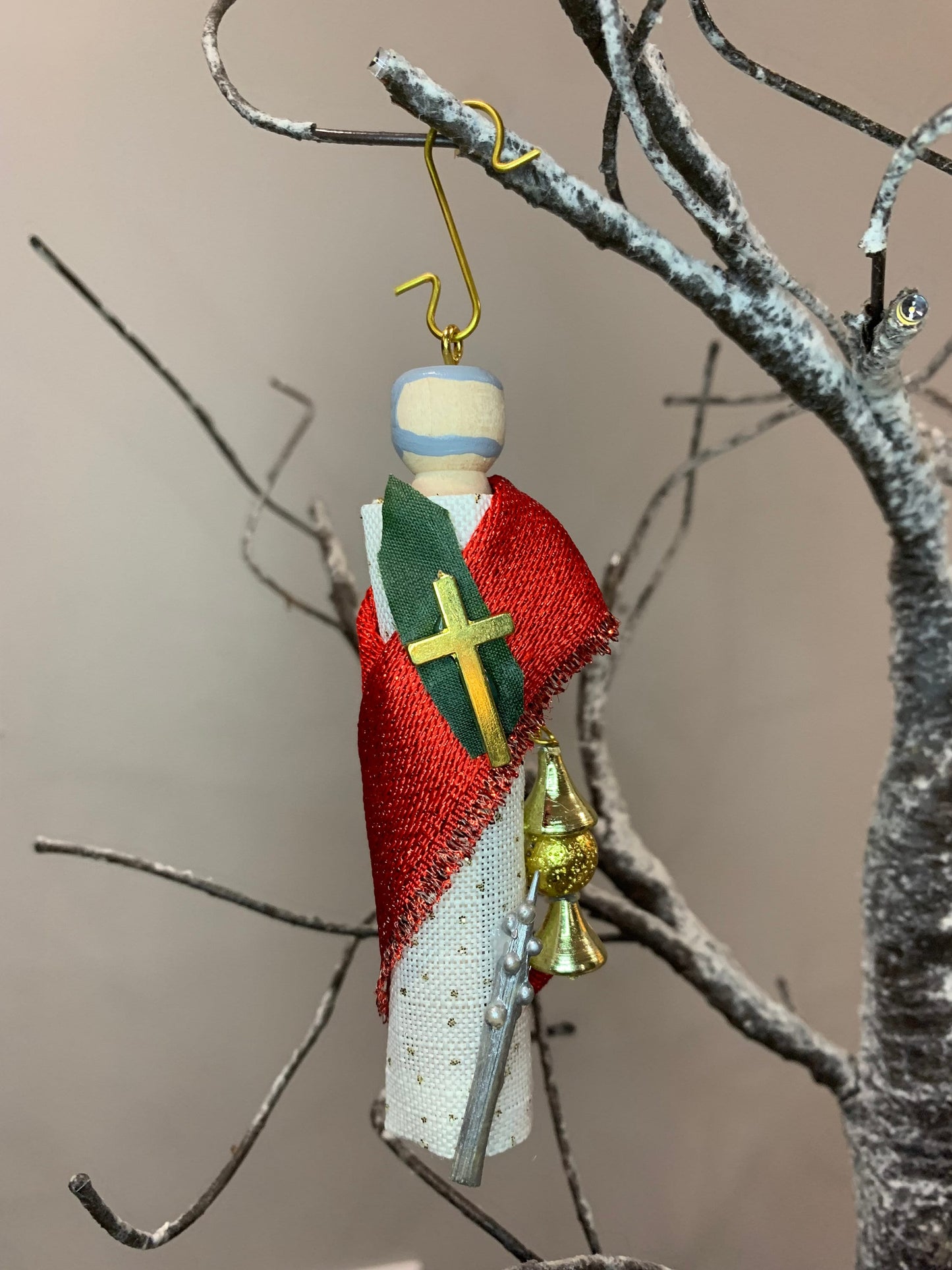 St Benjamin Wooden Doll Ornament