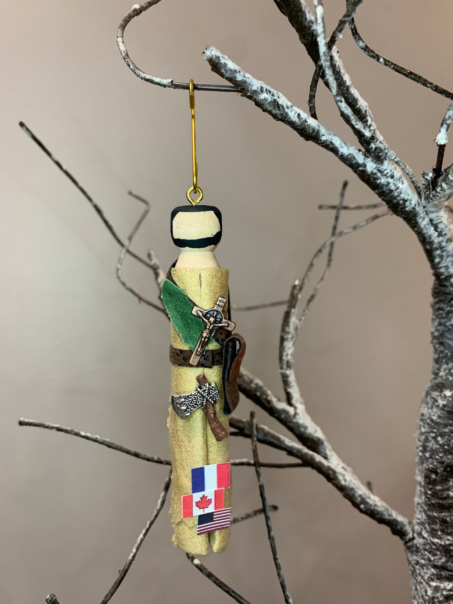 St. Rene Goupil Wooden Doll Ornament