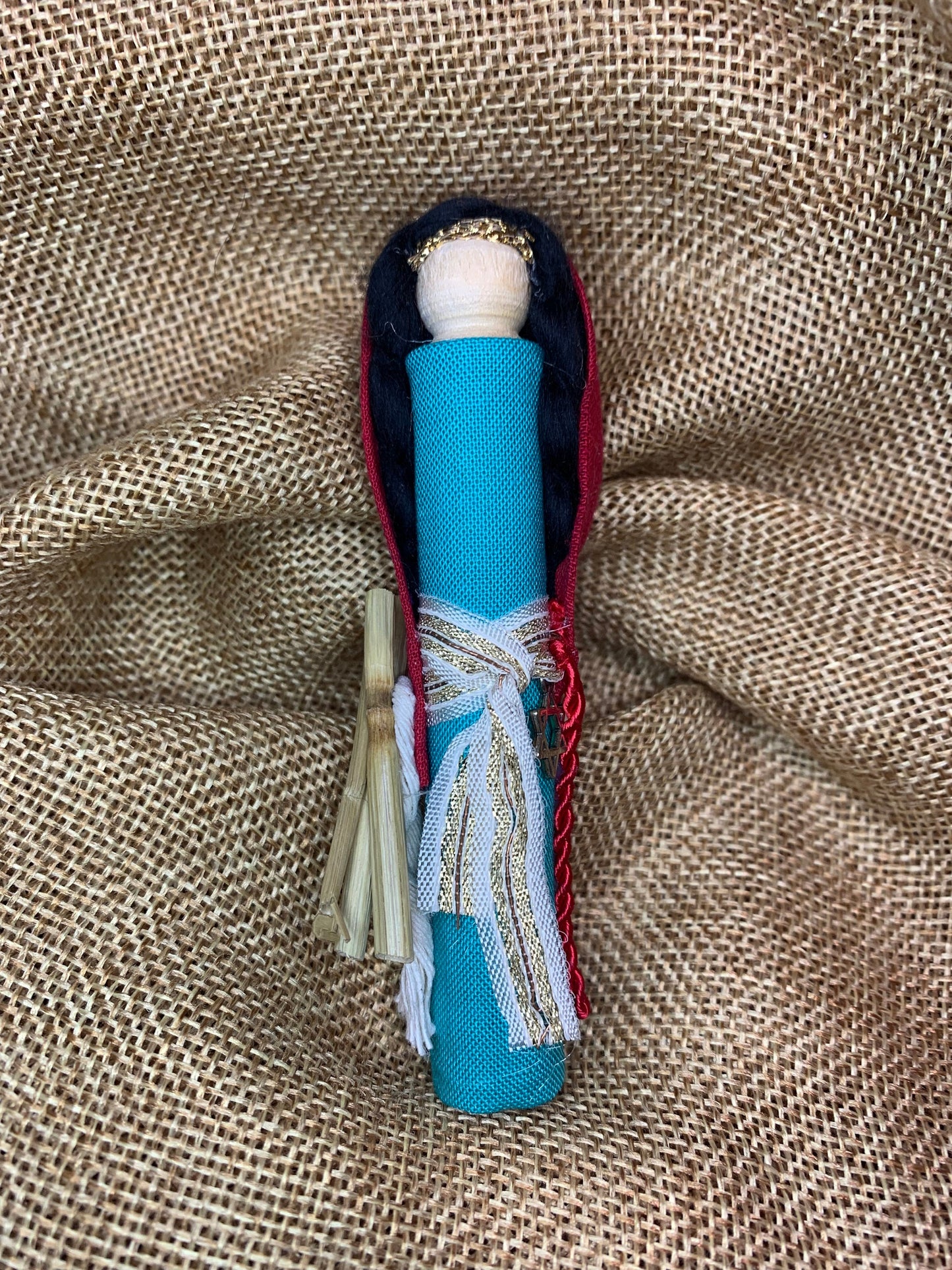 Old Testament Rahab Wooden Doll Ornament