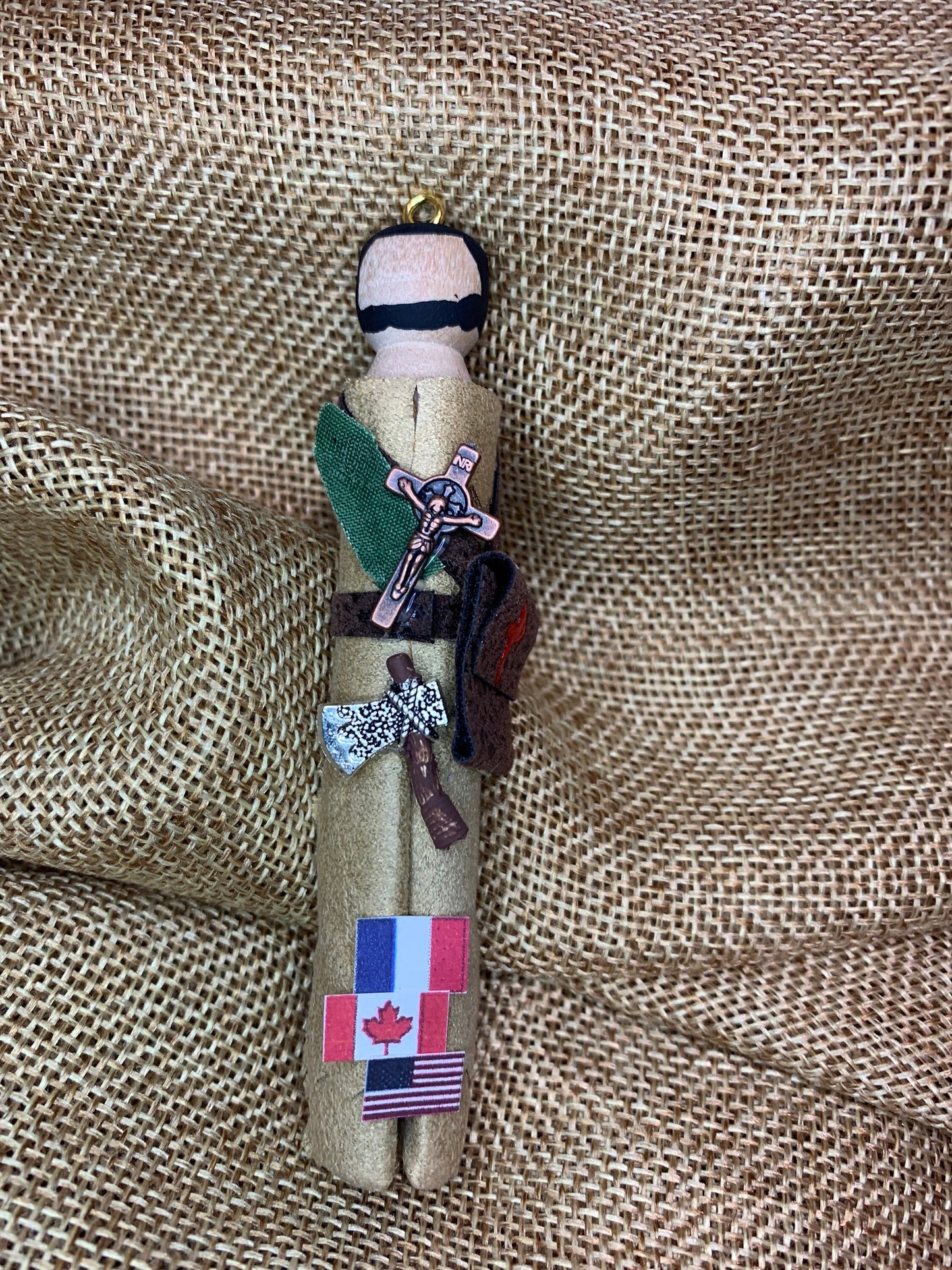 St. Rene Goupil Wooden Doll Ornament