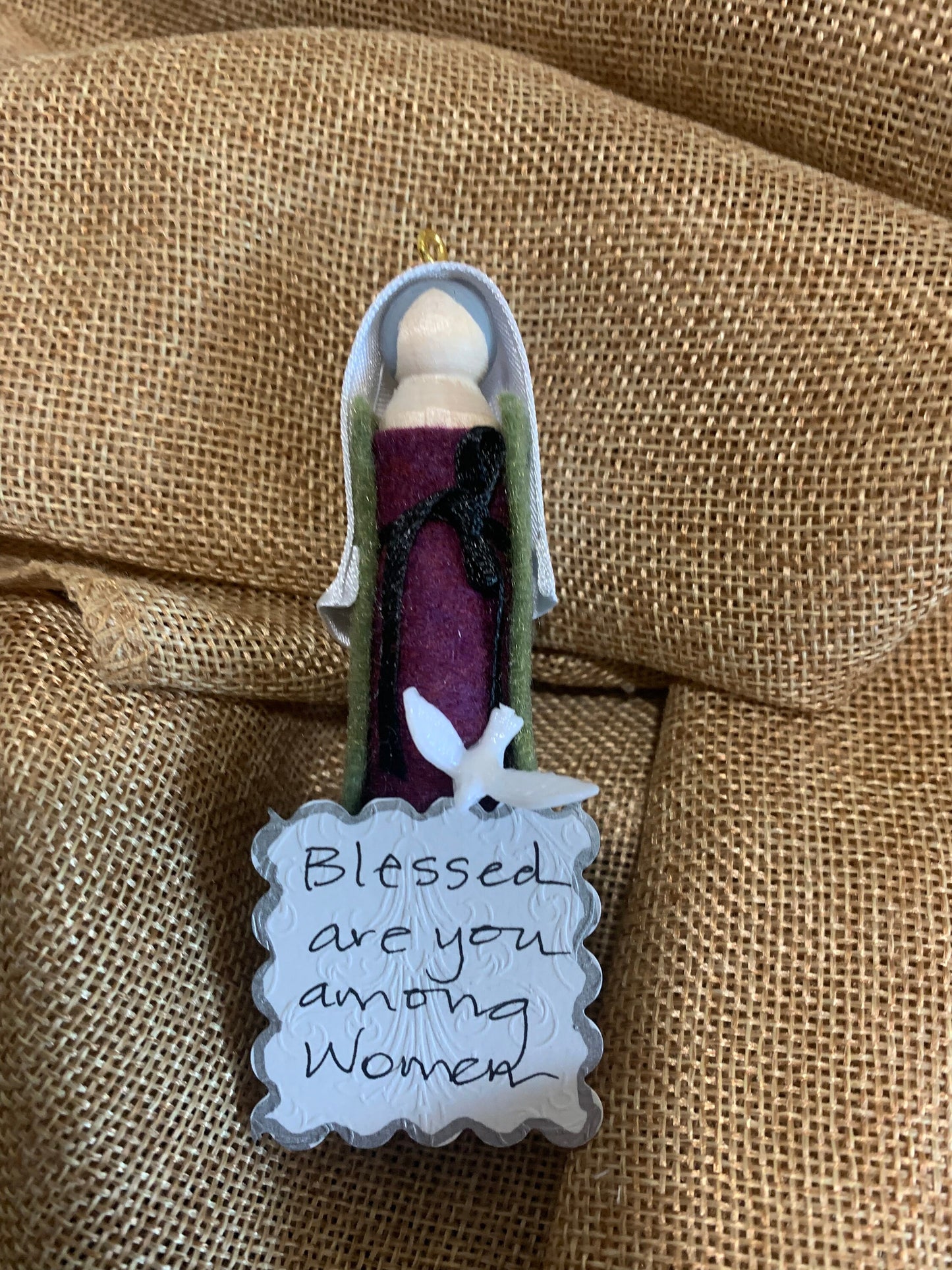 St. Elizabeth Wooden Doll Ornament